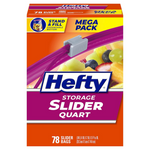 78-Count Hefty Quart Size Slider Storage Bags