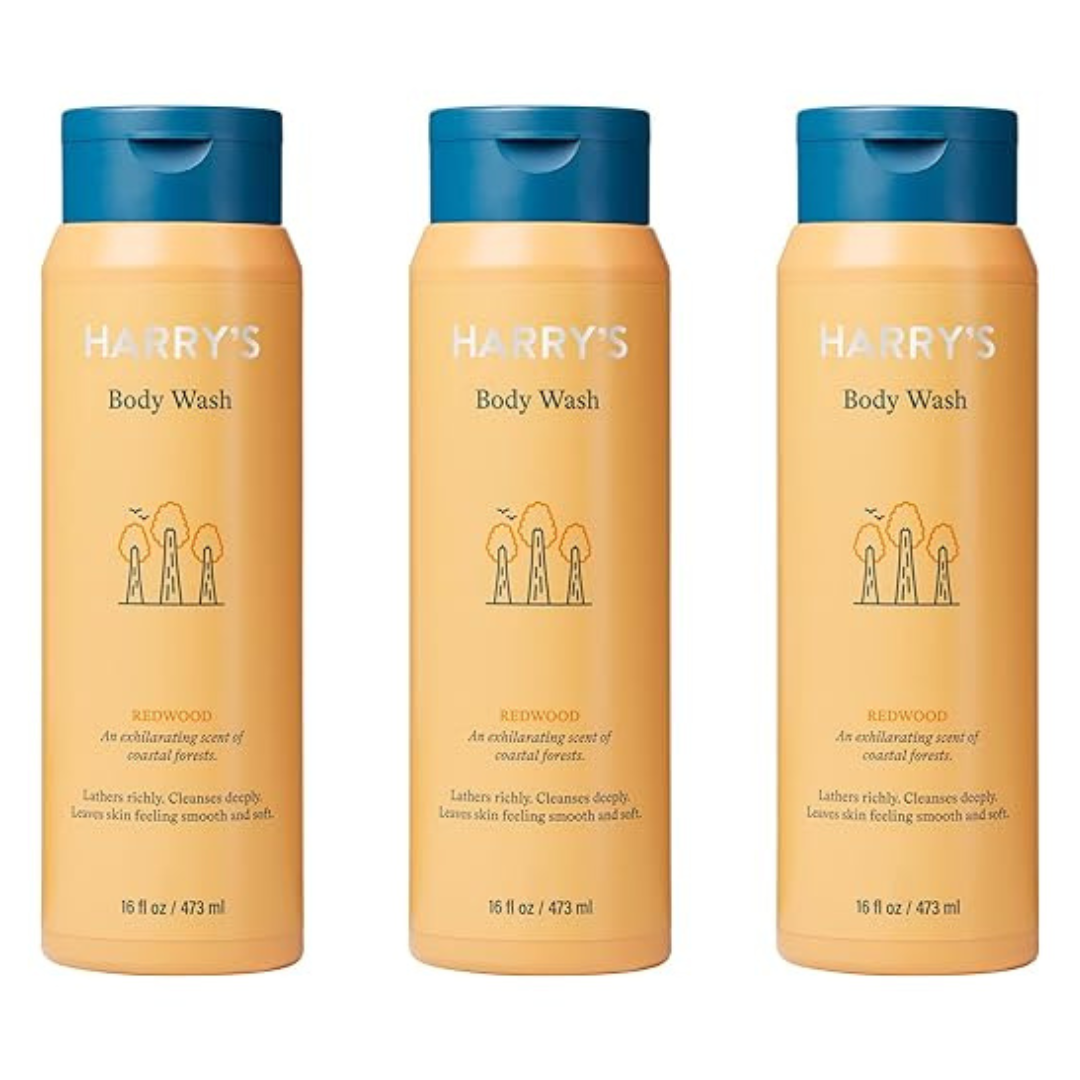 3-Pack 16 Fl Oz Harry's Men's Redwood Body Wash Shower Gel
