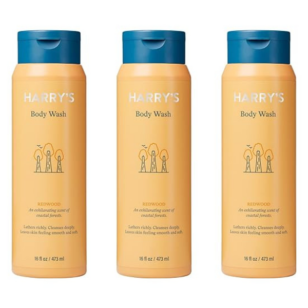 3-Pack 16 Fl Oz Harry's Men's Redwood Body Wash Shower Gel