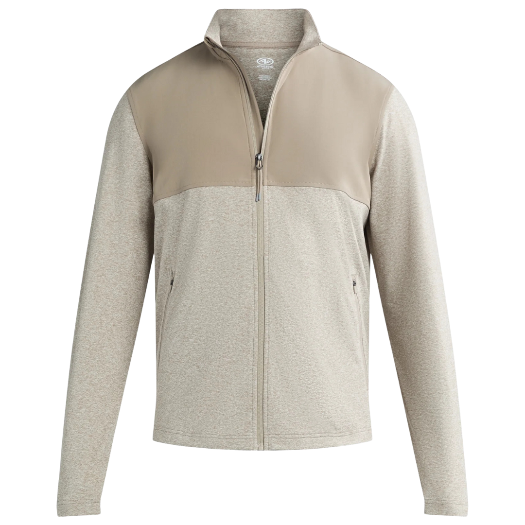 Athletic Works Men's & Big Mens Mixed Media Zip Jacket