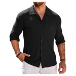 COOFANDY Men's Long Sleeve Ribbed Shirt
