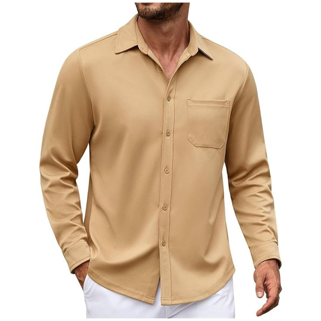 COOFANDY Men's Stylish Long Sleeve Casual Dress Shirt