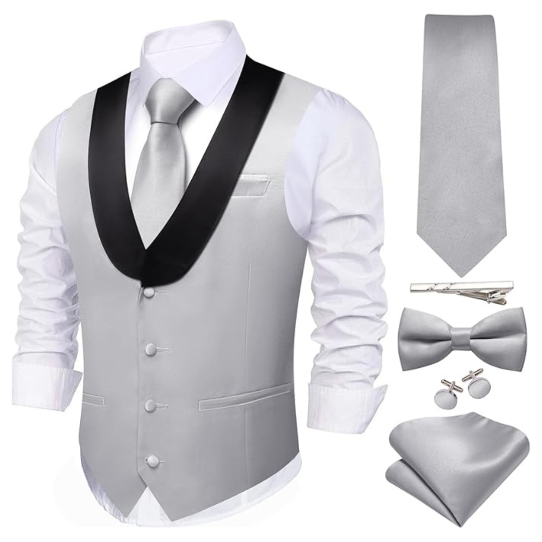 Men's White Formal Suit Vest