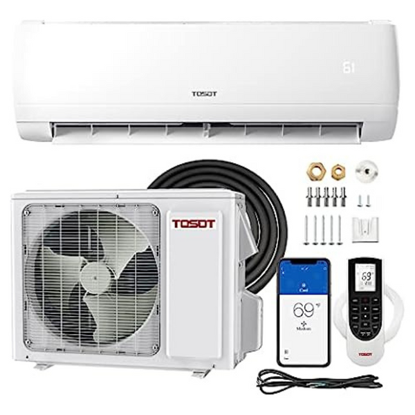 Tosot 9000 BTU Wifi Ductless Mini-Split Air Conditioner