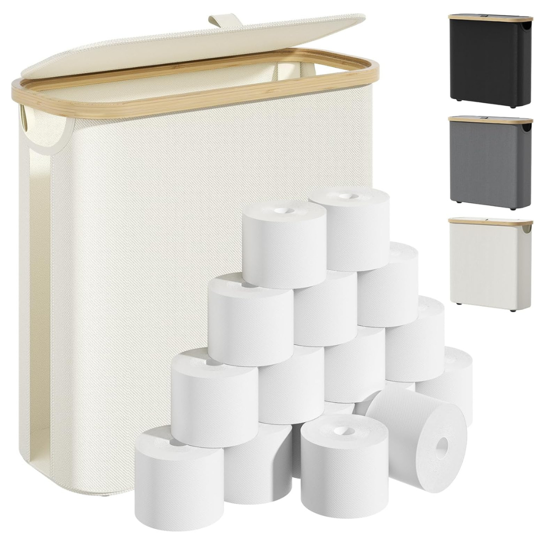 16 Roll Toilet Paper Storage With Lid And Handle