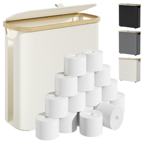16 Roll Toilet Paper Storage With Lid And Handle