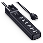 Amazon Basics 6-Outlet Surge Protector Power Strip (2 Colors)