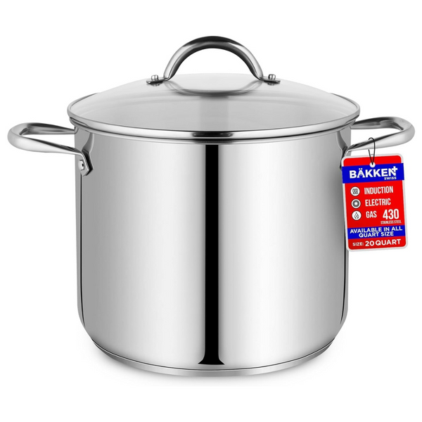 Bakken-Swiss Deluxe 20-Quart Stainless Steel Stockpot