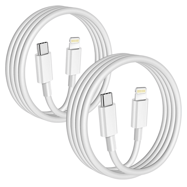 2-Pack 6-Ft MFi Certified USB-C To Lightning Cable