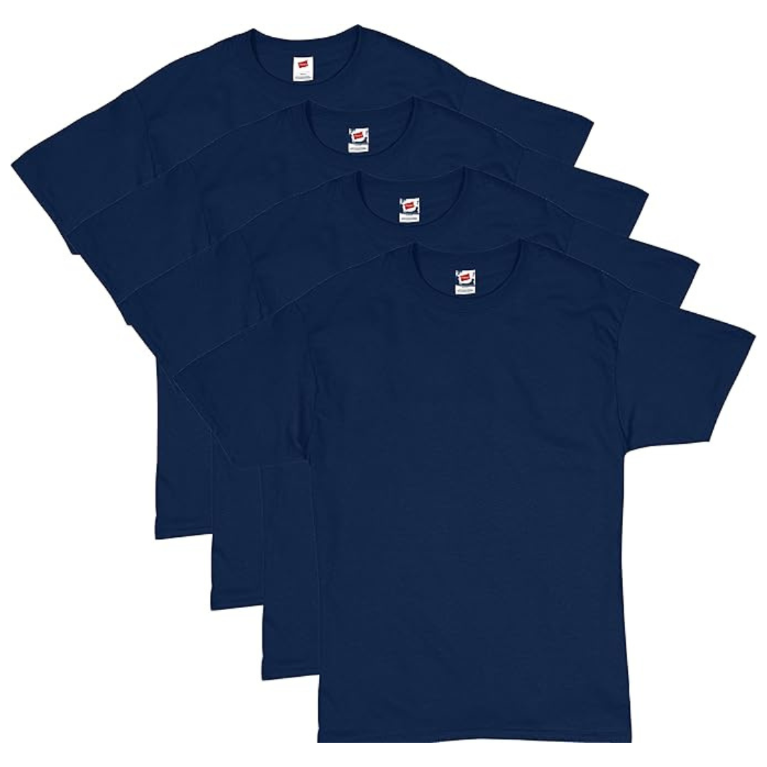 4-Pack Hanes Men's Essentials Short Sleeve T-Shirt Value Pack