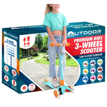 Outdoor Cruiser 3-Wheel Kids Scooter (Aqua & Orange)