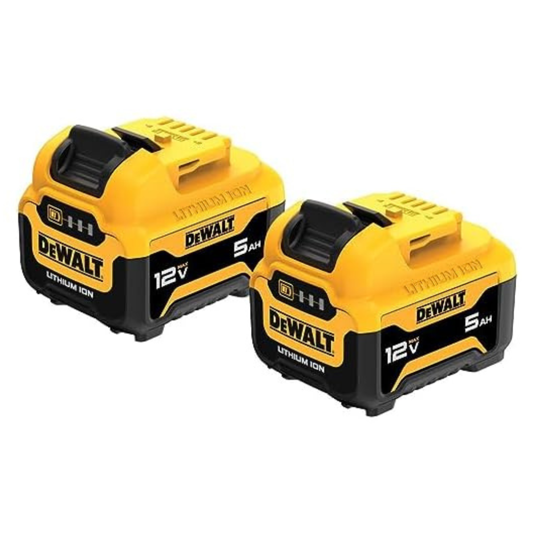 2-Pack Dewalt DCB126-2 12V MAX 5 Ah Battery