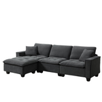 Merax Modern L-Shaped Cloud 4-Seat Sectional Sofa Set