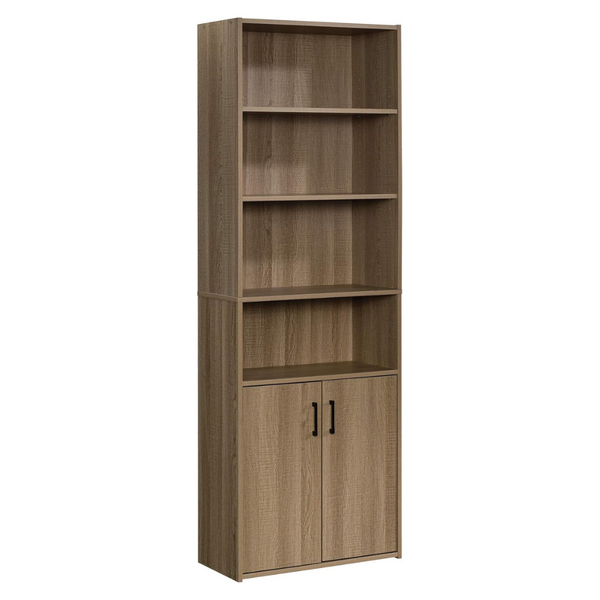 Sauder Beginnings Bookcase With Doors/ Book shelf, Summer Oak finish