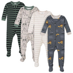 Gerber 4-Pack Boys Snug Fit Footed Cotton Pajamas