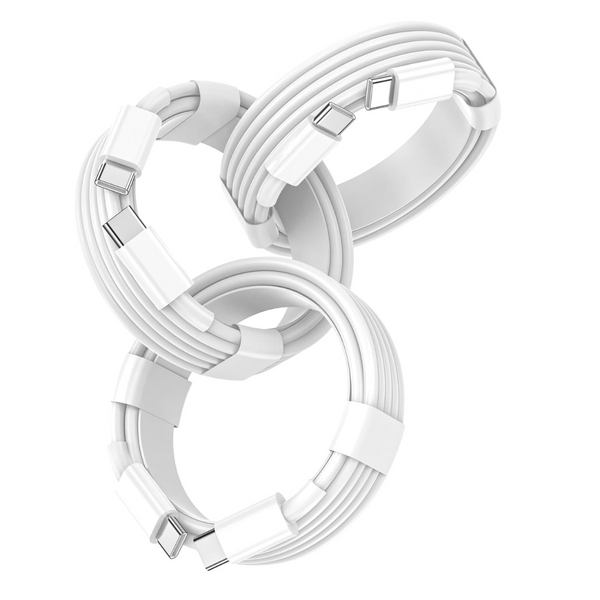 3-Pack 6ft 60W USB-C Charging Cables
