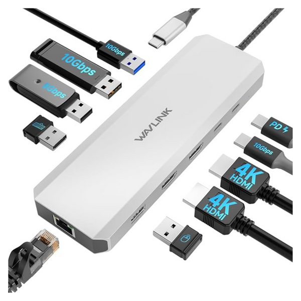 WAVLINK 10-In-1 10Gbps Laptop Docking Station