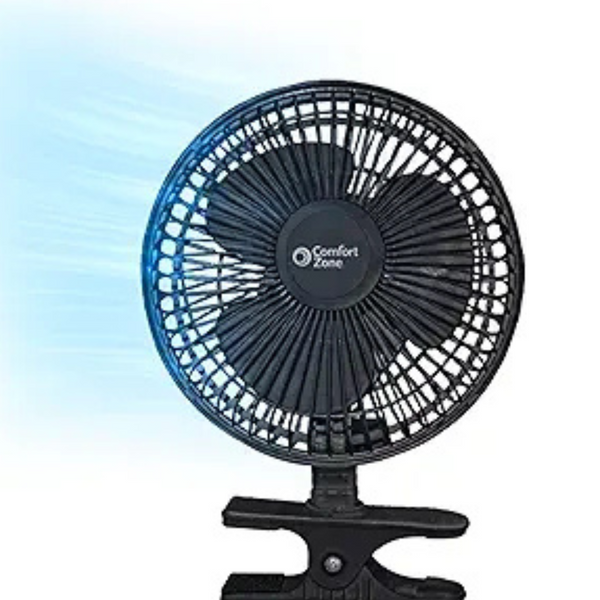 Comfort Zone Portable Clip On 6 Fan
