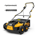 TIECTOWN 16" 2-in-1 Lawn Dethatcher Rake & Scarifier