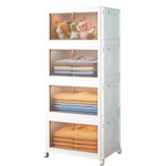 4-Tier Wise Oannes 23-Qt Stackable Plastic Storage Bins with Lids