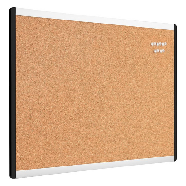 Amazon Basics Rectangular Cork Board With Aluminum/Plastic Frame