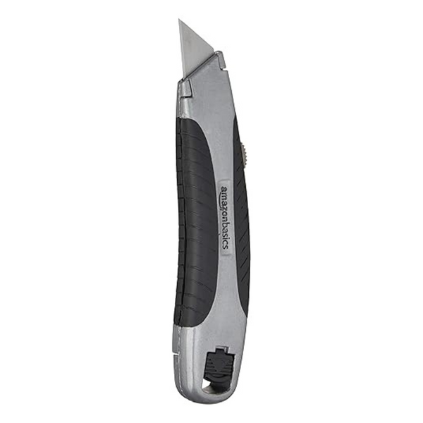 Amazon Basics Soft Grip Retractable Utility Knife With 3 Blades