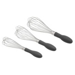 3-Piece Amazon Basics Stainless Steel Wire Whisk Set