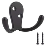 5-Pack Amazon Basics Curved Zinc Robe Hook