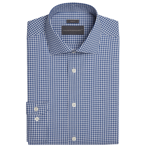 Wilke-Rodriguez Slim Fit Gingham Dress Shirt