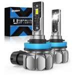 2-Pack Fahren H11/H8/H16 LED 8000 Lumens 6500K LED Light Bulbs