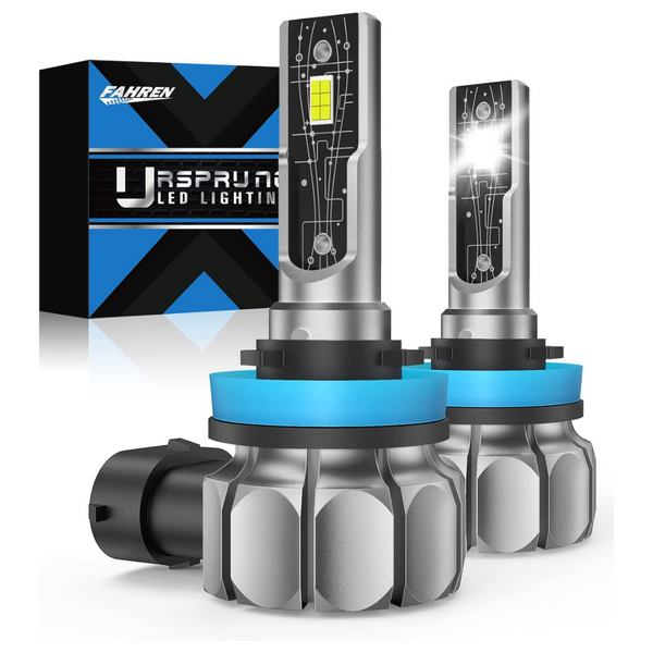 2-Pack Fahren H11/H8/H16 LED 8000 Lumens 6500K LED Light Bulbs
