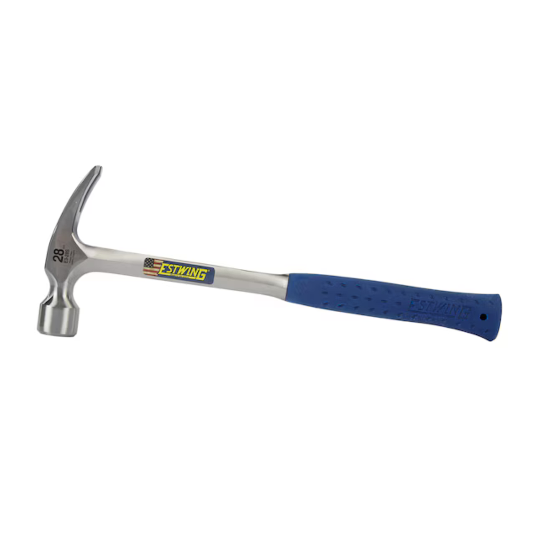 28oz. Estwing Long Handle Straight Rip Claw Hammer W/ Shock Reduction Grip