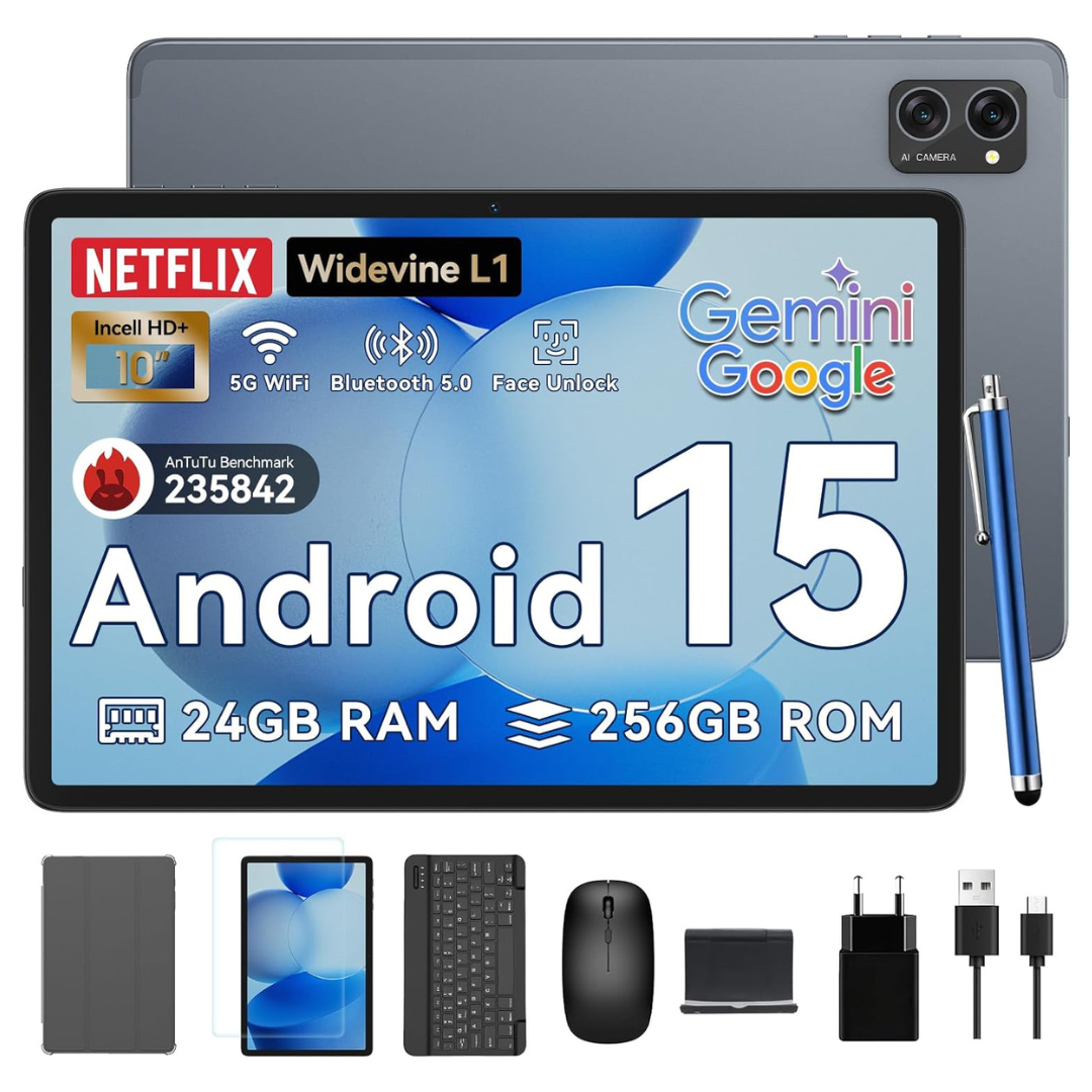 Tabwee T20 10.1" 256GB Wi-Fi Android Tablet