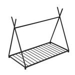 Metal Frame Twin Size Platform Bed With Triangle Structure