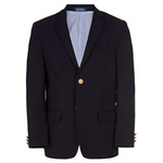 IZOD Boys Brass Button Blazer Jacket (20 Husky, Blue Indigo)