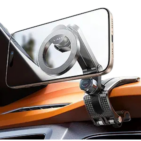 LISEN 360-Degree Rotation Clip On Dashboard Phone Holder