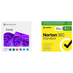 12-Month Microsoft Family (6-Users) + 1-Year Norton 360 Standard (1 Device)