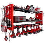 3-Layer Heavy Duty Power Tool Storage Rack W/ 8 Drill Holders