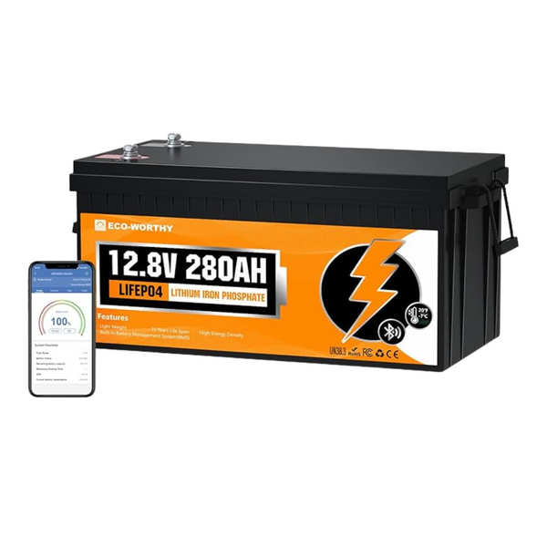 Eco-Worthy 12-Volt 280AH LiFePo4 Lithium Battery W/ 6000 Cycles
