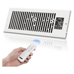 Quiet 4" x 12" Register Booster Fan With 9-Speed Thermostat & LCD