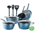 11-Piece Non Stick Ceramic Coating Cookware Pots & Pans Set
