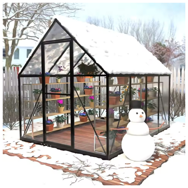 Polycarbonate 6' x 4' Greenhouse With Roof Air Vent