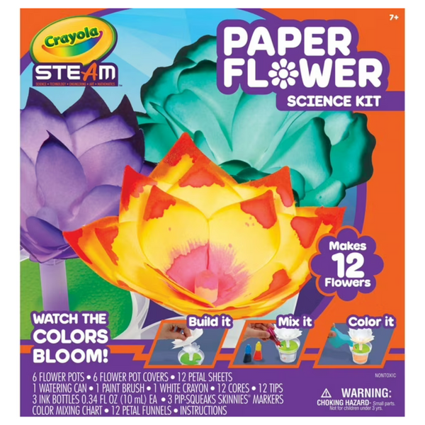 12-Piece Crayola Steam Paper Flower Science Coloring Kit