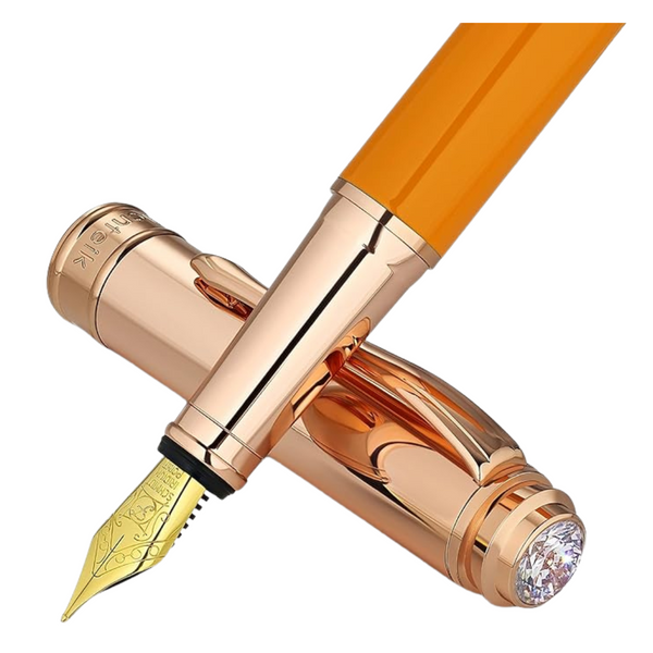 Pen With 8MM Diamond- Real Rose Gold Finish