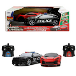 2-Pack Hyperchargers Heat Chase 1:16 Lykan Hypersport & 2015 Dodge Charger SRT Hellcat RC Cars
