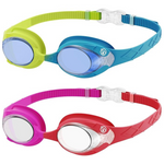 2 Pack Kids Swim Goggles With Quick Adjustable Strap (Various)