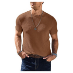 Men's Mesh Waffle Textured Summer Beach T-Shirt