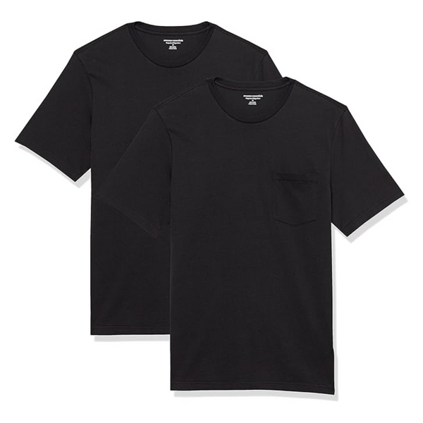 2-Pack Amazon Essentials Men's Regular-Fit Short-Sleeve Crewneck T-Shirts
