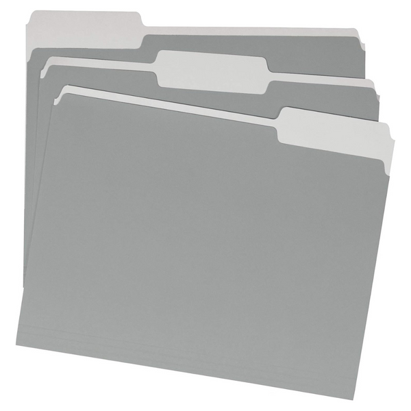 36-Count Amazon Basics Letter Size File Folders With 1/3 Cut Tab