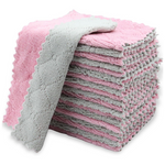 24-Pieces Microfiber Cleaning Reusable Washcloth (6'' x 10'')